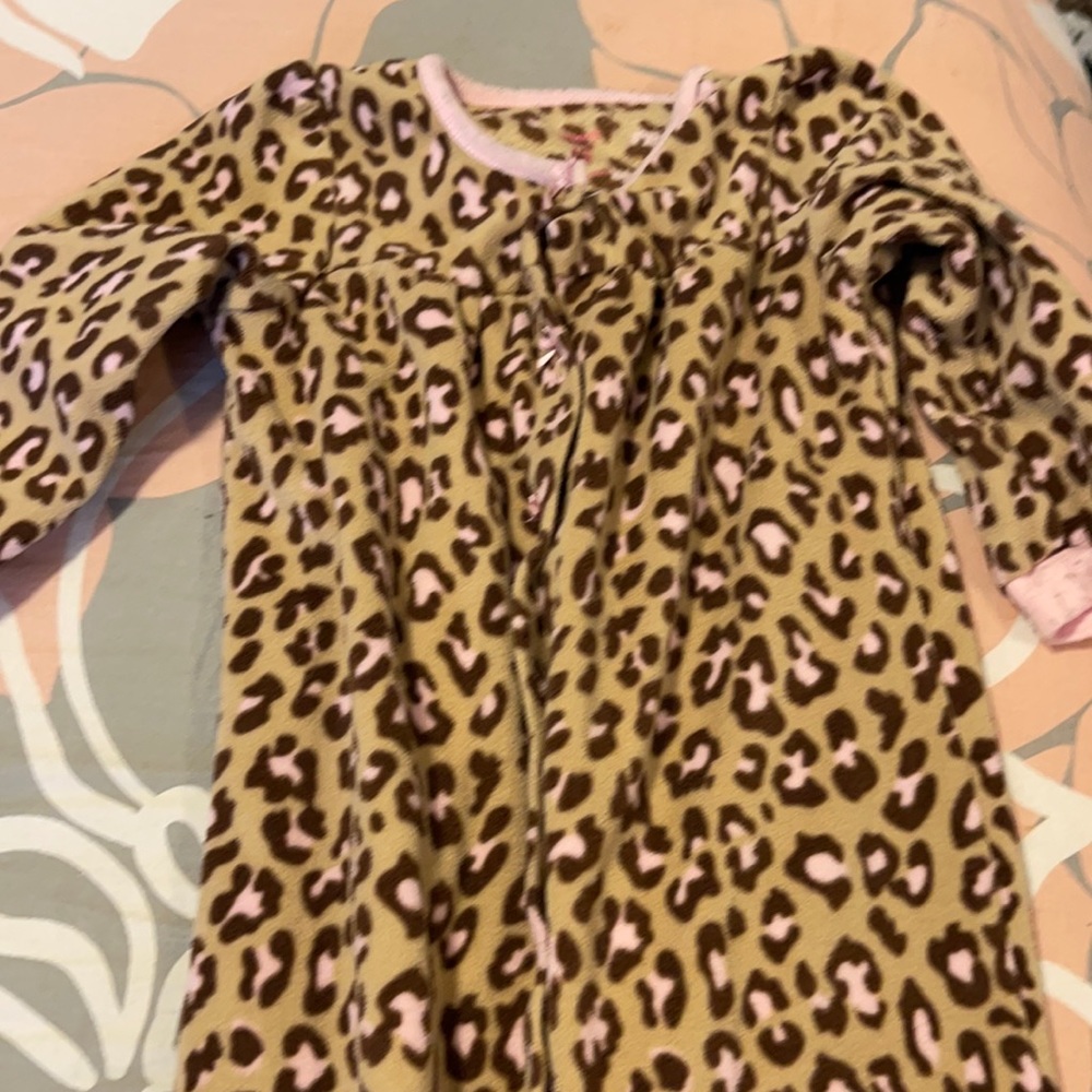 Cheetah print Carter’s button up onesie